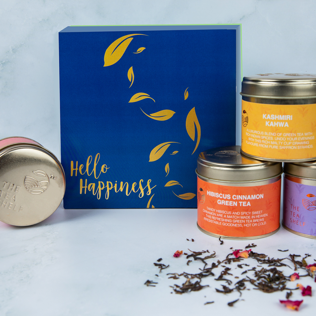 Hello Happiness - Tea Gift Box ( Pack of 4) - The Tea Shelf